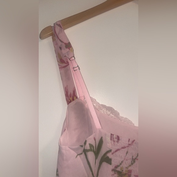 Reformation Petites Irisa Dress Pink Floral Midi Dress - Picture 8 of 9